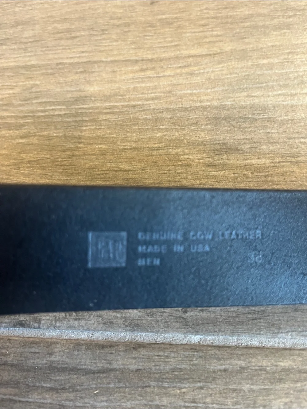 GAP Black Leather Belt with Silver Buckle